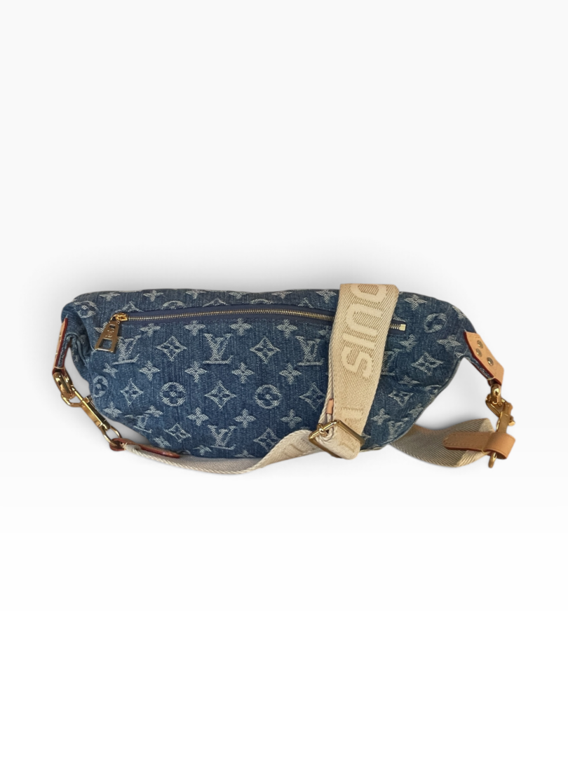 Louis Vuitton High Rise Bumbag Monogram Denim Blue - Image 4